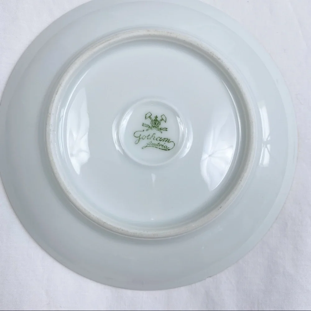 Vintage Austrian Hand Painted Pansy Floral Plate 6